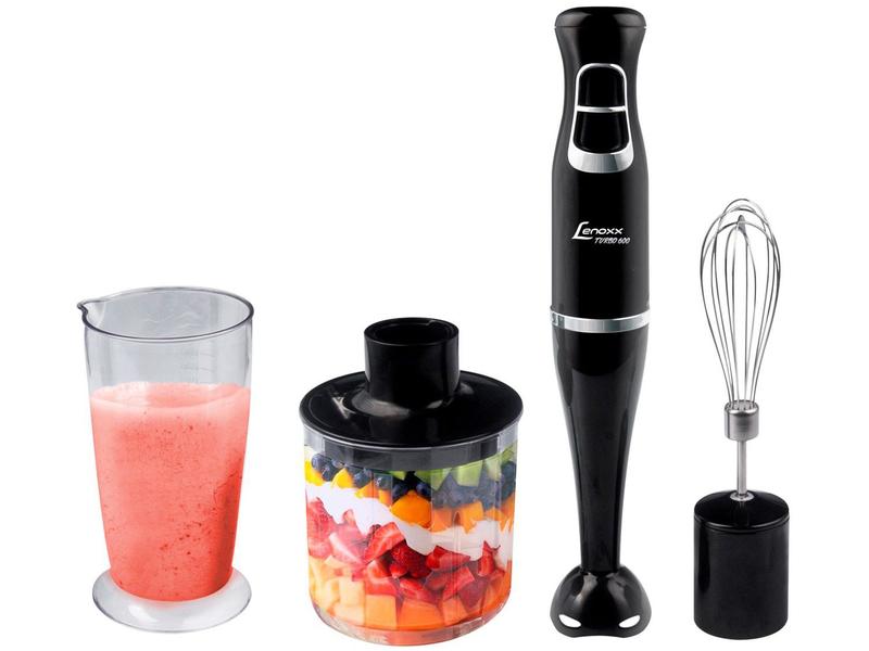 Mixer Lenoxx 3 em 1 Preto 600W - PMX 403 2 Velocidades - Mixer